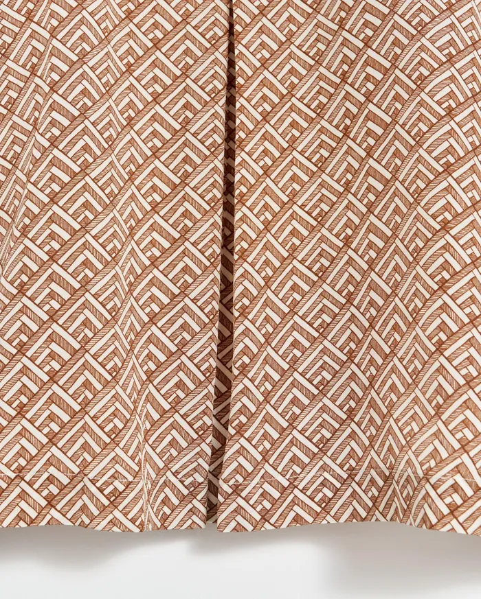 Women V Pleat Blouse Creambrown Billy Reid Tops