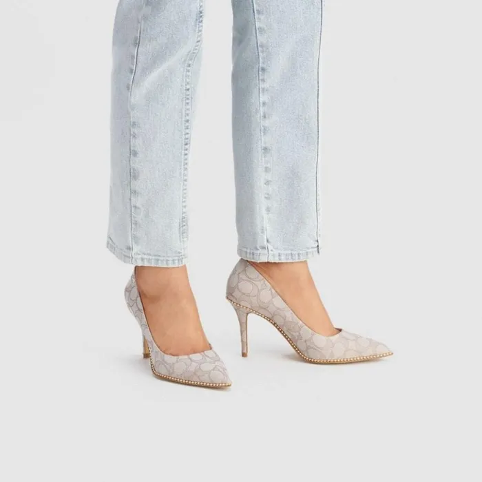 Women Waverly Pump Stone Coach Heels
