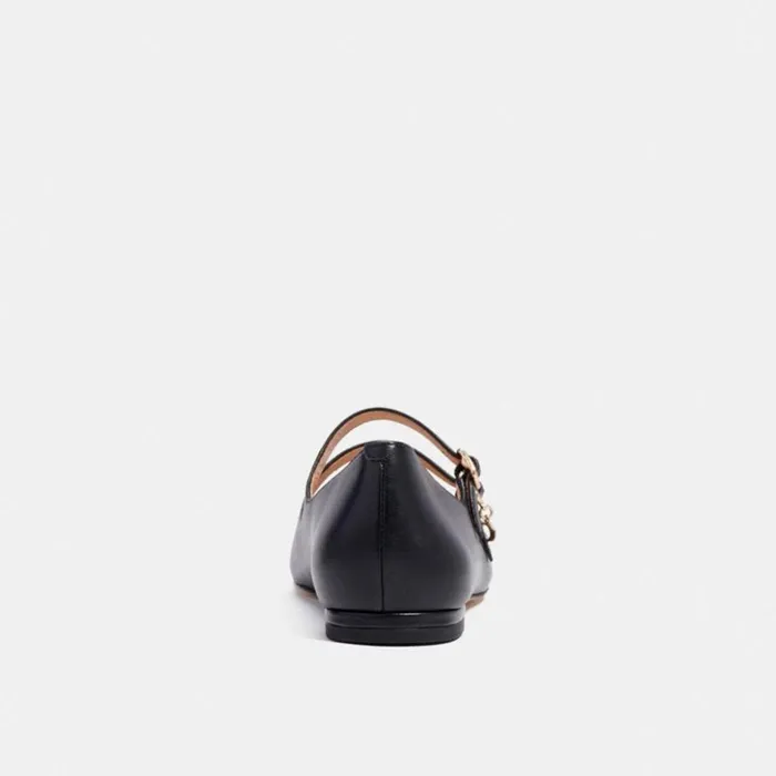 Women Whitley Mary Jane Black Coach Flats and Loafers