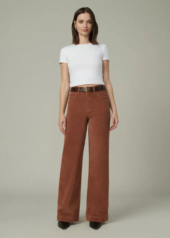 Women Wide Leg Joe039s Jeans THE MIA Cambridge Brown