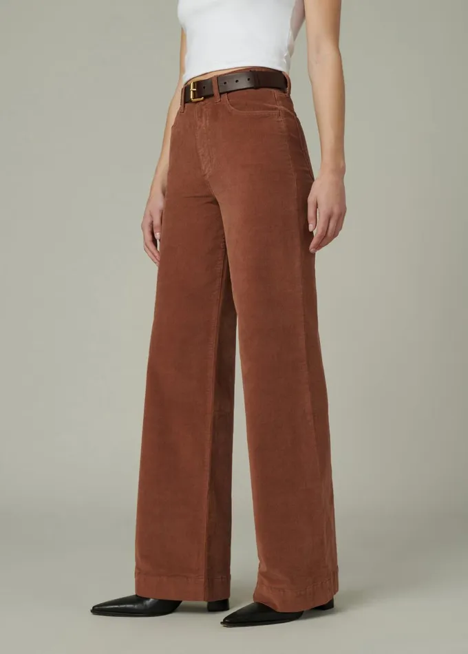 Women Wide Leg Joe039s Jeans THE MIA Cambridge Brown