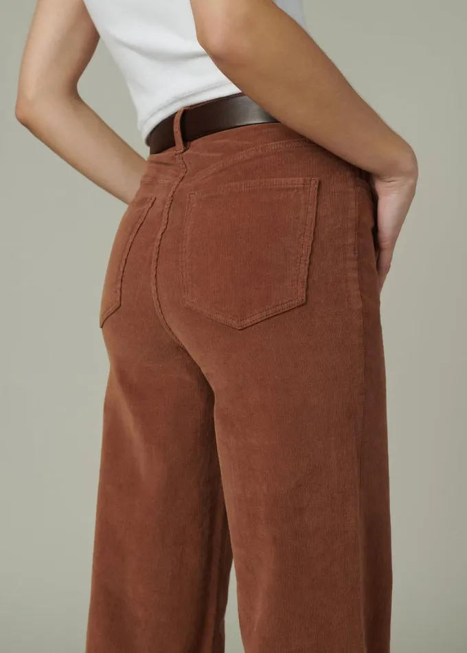 Women Wide Leg Joe039s Jeans THE MIA Cambridge Brown