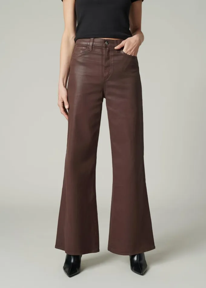 Women Wide Leg Joe039s Jeans THE MIA PETITE Espresso