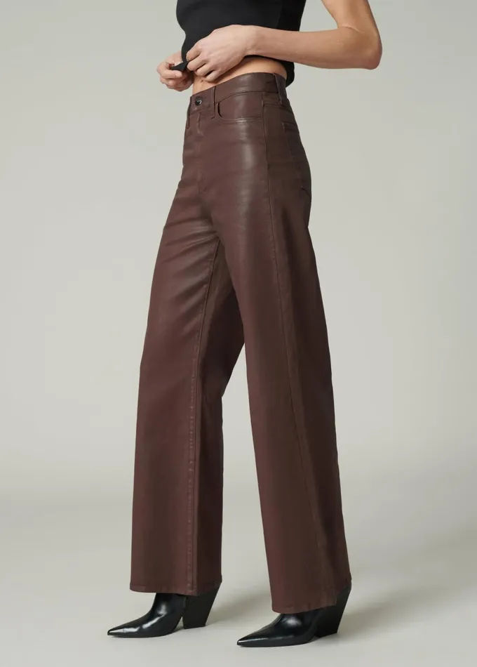 Women Wide Leg Joe039s Jeans THE MIA PETITE Espresso