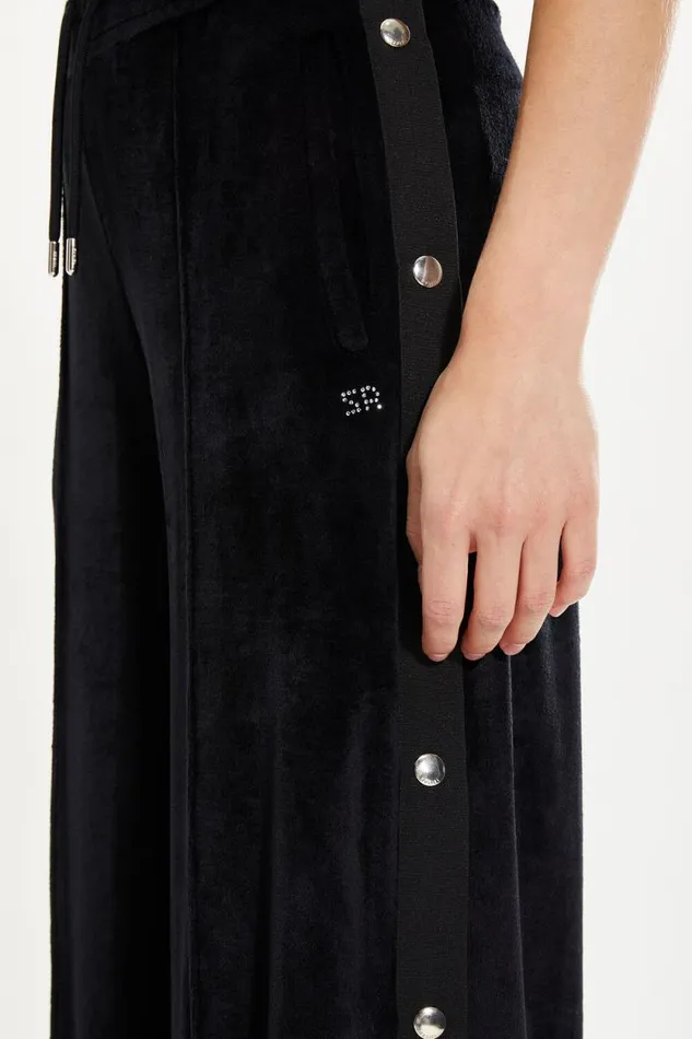 Women Wideleg Velvet Trousers Black Black Sonia Rykiel Trousers And Denim