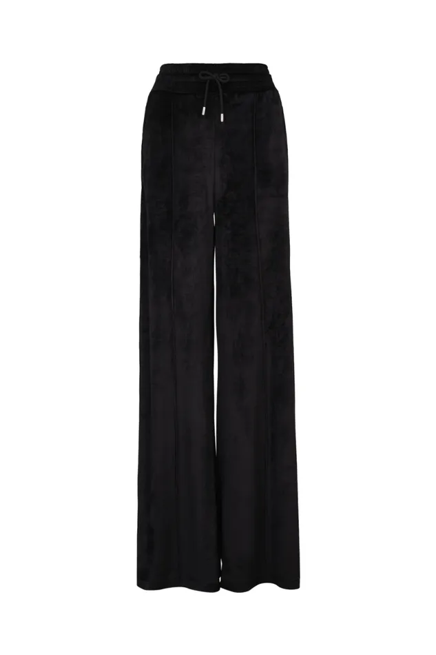 Women Wideleg Velvet Trousers Black Black Sonia Rykiel Trousers And Denim