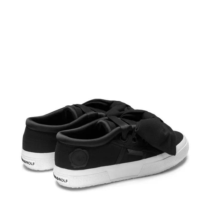 Women Woman 2750 COTTON BOW Low Cut BLACK Superga Low Cut