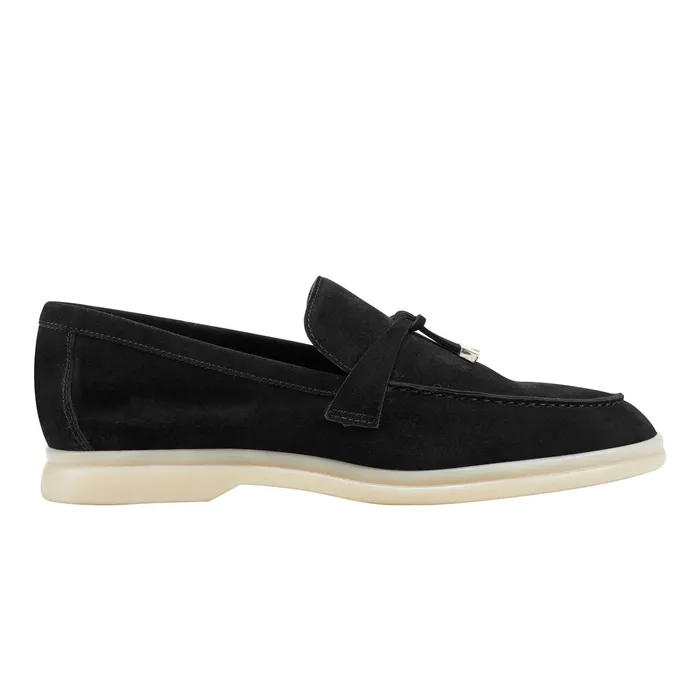 Women Yanelli Casual Loafer Black Suede Loafers and Flats Marc Fisher