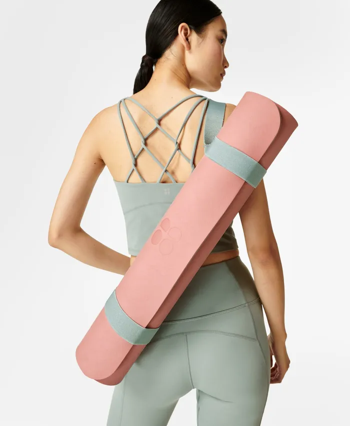 Women Yoga Mat Carry Strap Storm Blue Fitness Equipment Sweaty Betty