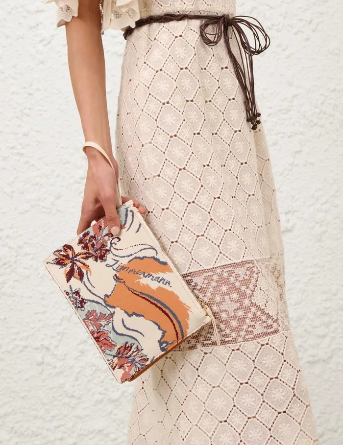 Women Zimmermann Bags Jacquard Pouch Nautical Map