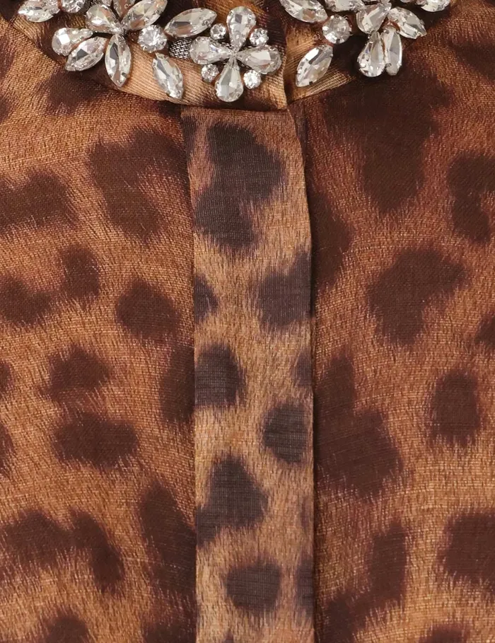 Women Zimmermann Clothing Crush Embellished Body Shirt Leopard