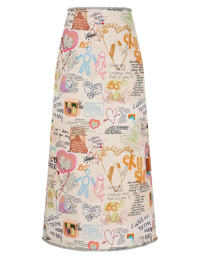 Women Zimmermann Clothing Crush Embellished Midi Skirt Dear Diary