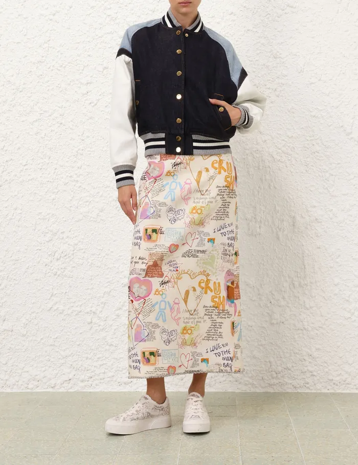 Women Zimmermann Clothing Crush Embellished Midi Skirt Dear Diary
