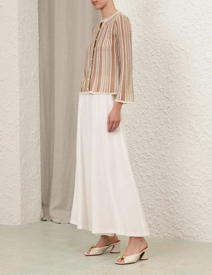 Women Zimmermann Clothing Crush Metallic Stripe Cardigan Multi