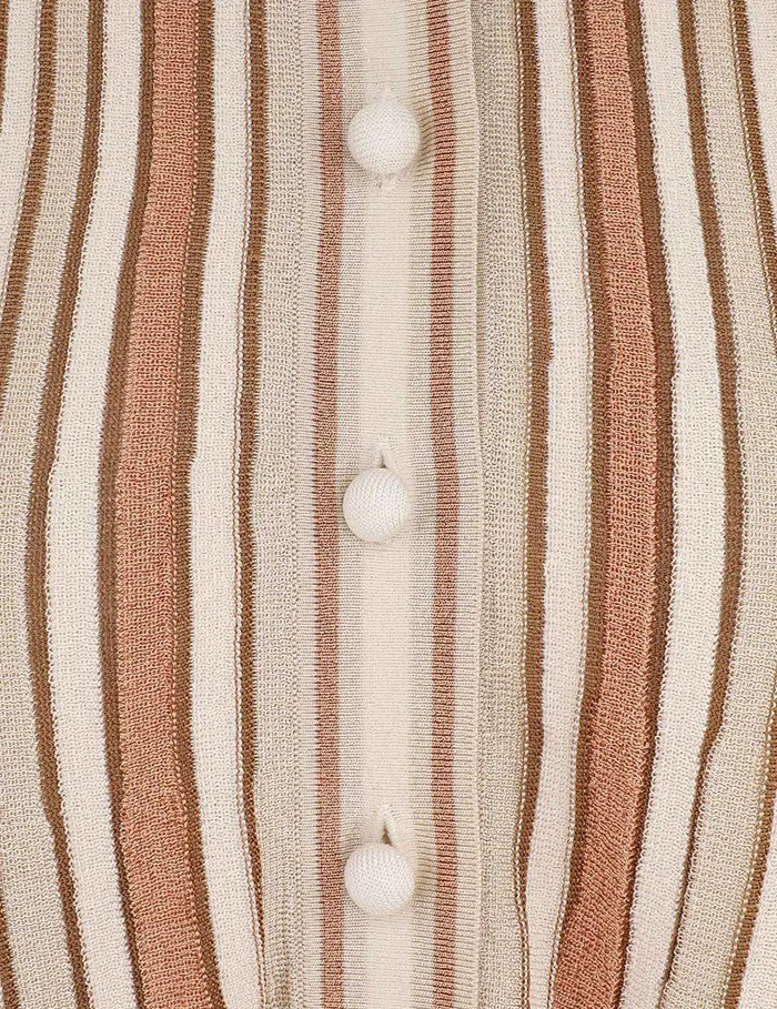 Women Zimmermann Clothing Crush Metallic Stripe Cardigan Multi