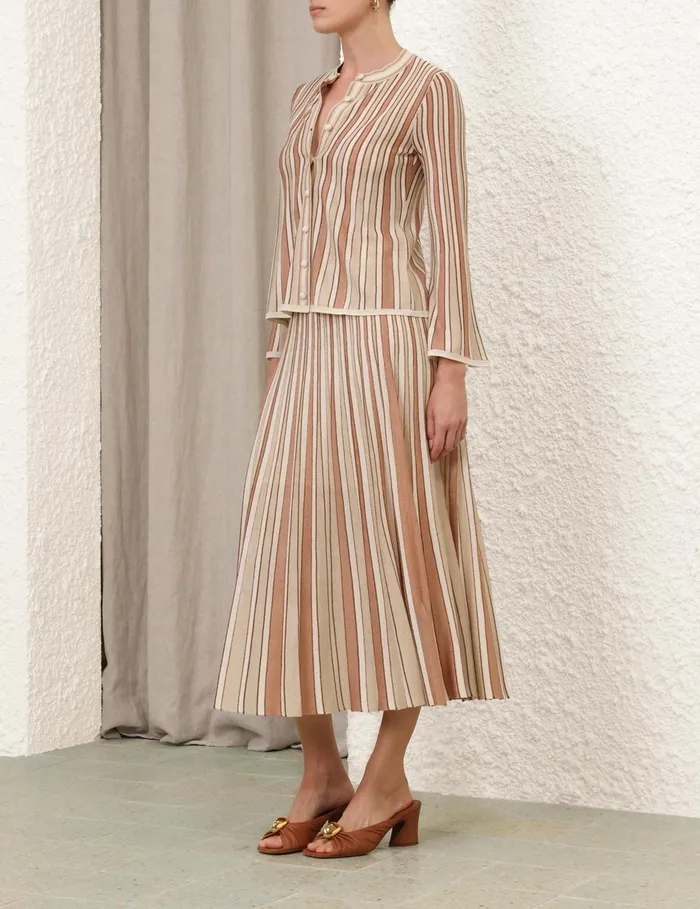 Women Zimmermann Clothing Crush Metallic Stripe Cardigan Multi