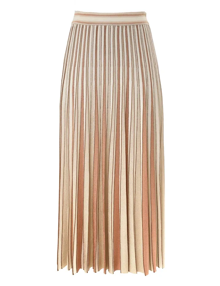 Women Zimmermann Clothing Crush Metallic Stripe Skirt Multi