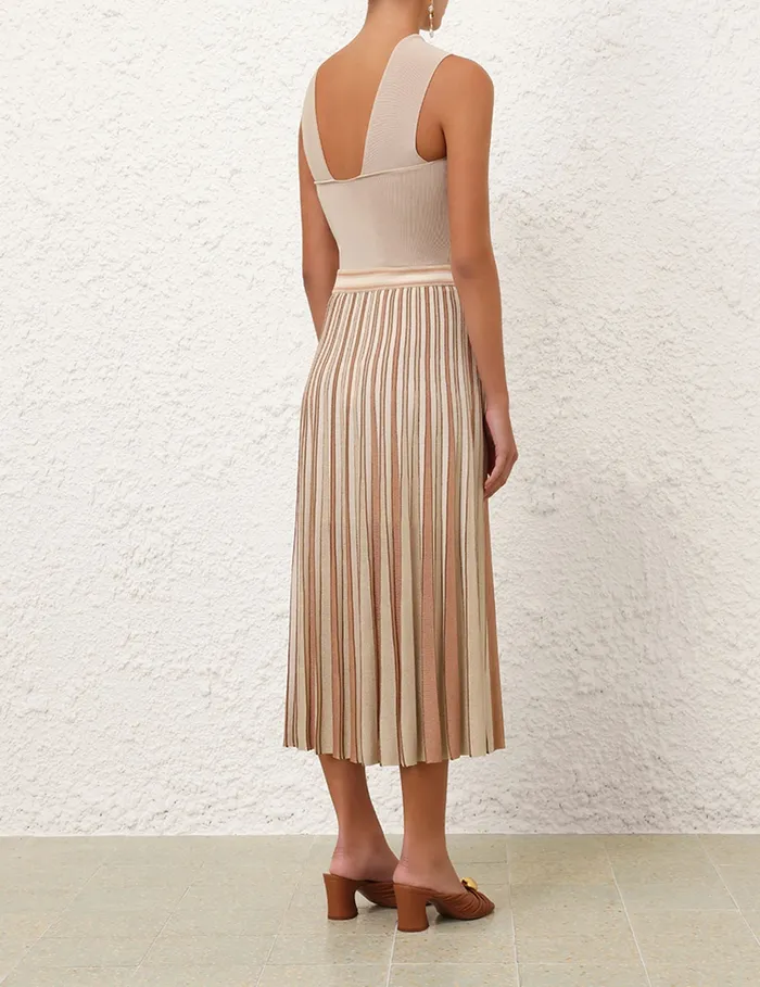 Women Zimmermann Clothing Crush Metallic Stripe Skirt Multi