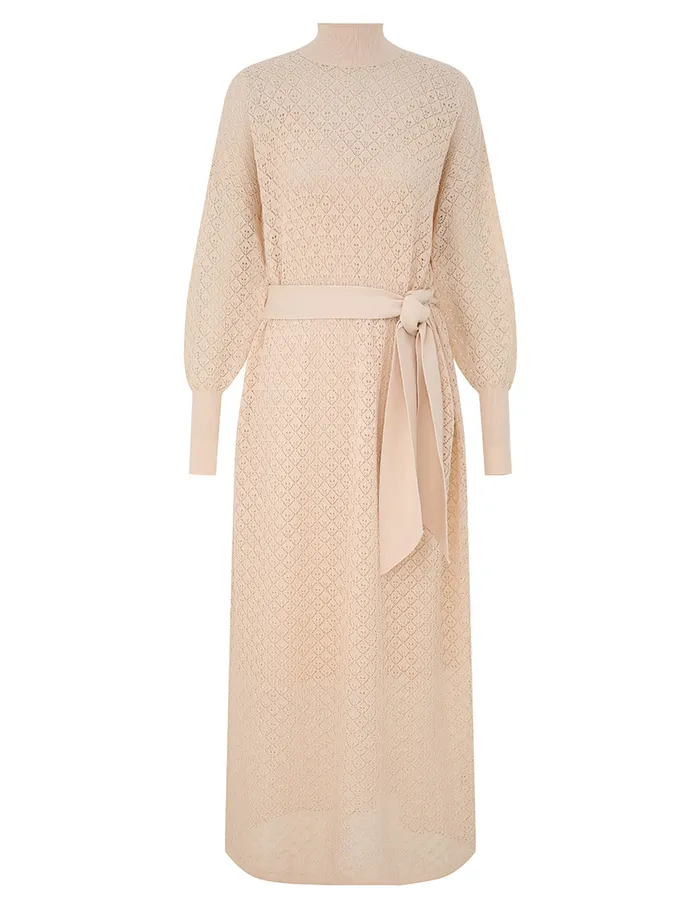 Women Zimmermann Clothing Crush Pointelle Batwing Dress Cream