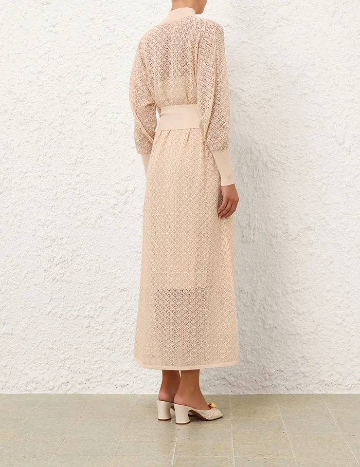 Women Zimmermann Clothing Crush Pointelle Batwing Dress Cream