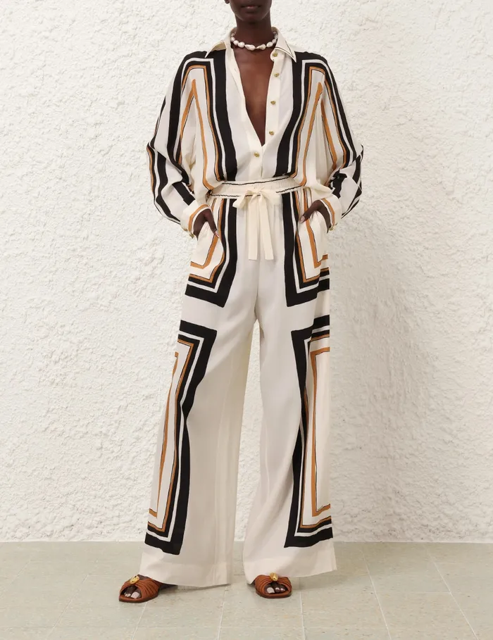 Women Zimmermann Clothing Draw Waist Pant Stripe