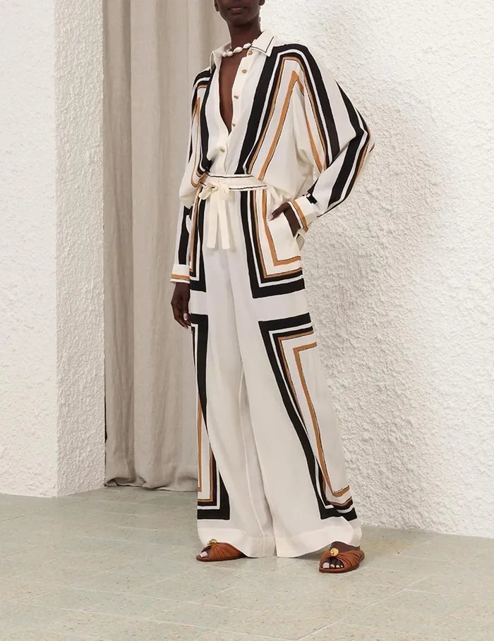 Women Zimmermann Clothing Draw Waist Pant Stripe