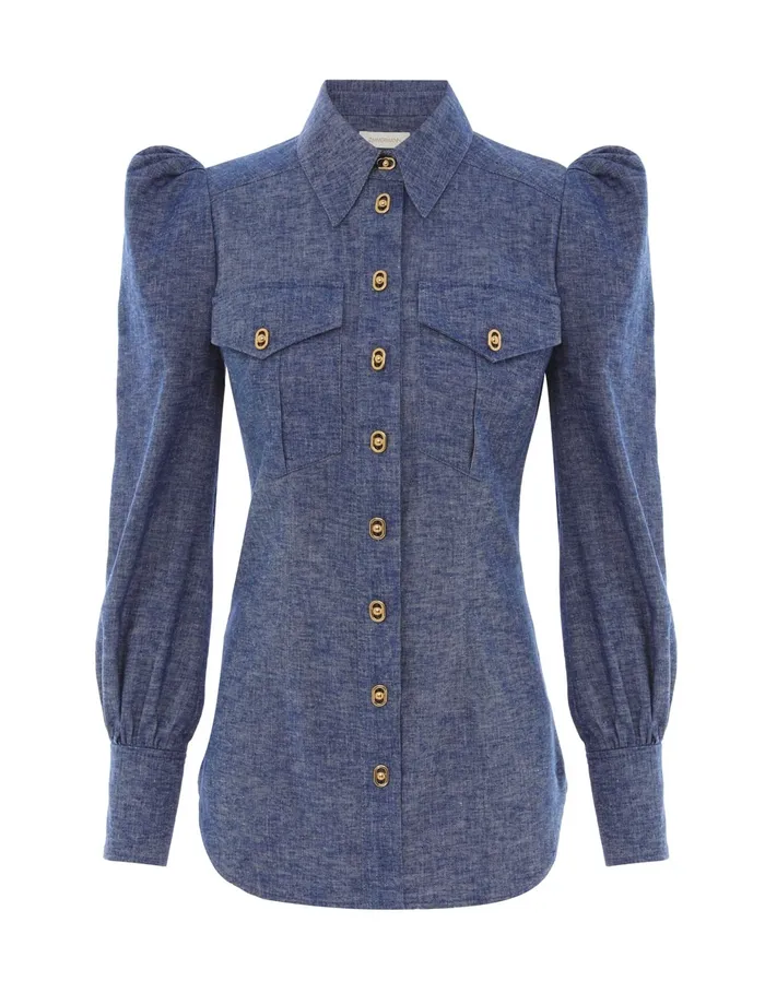 Women Zimmermann Clothing Eden Chambray Tunic Chambray