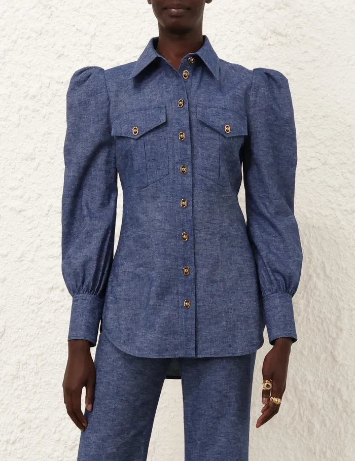 Women Zimmermann Clothing Eden Chambray Tunic Chambray