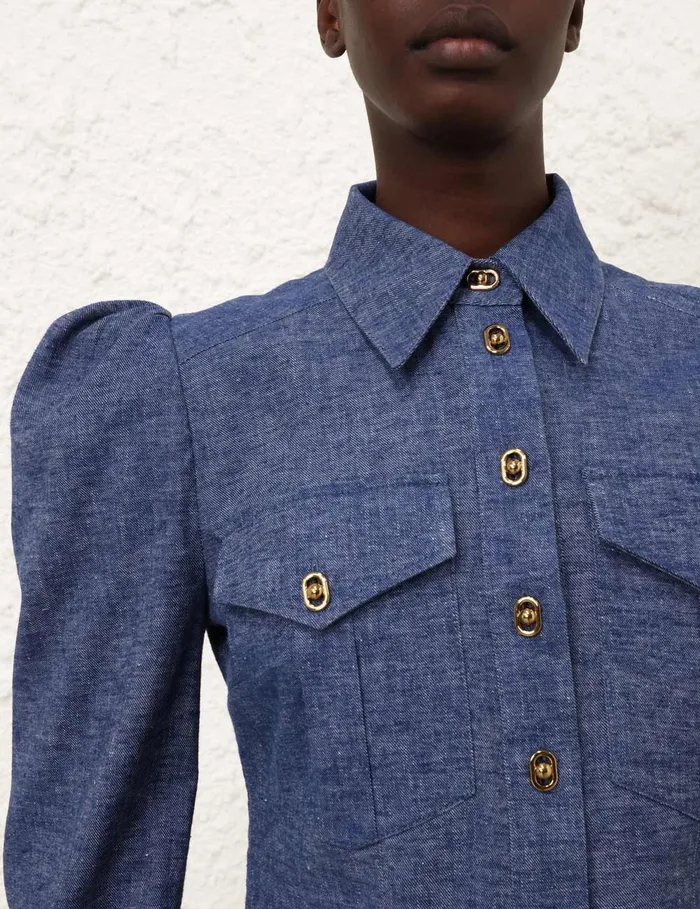 Women Zimmermann Clothing Eden Chambray Tunic Chambray