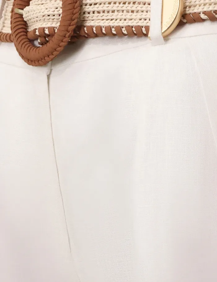 Women Zimmermann Clothing Golden Tuck Pant Ivory