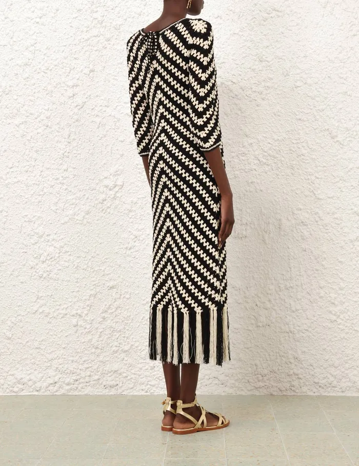 Women Zimmermann Clothing Halliday Hand Crochet Dress Chevron