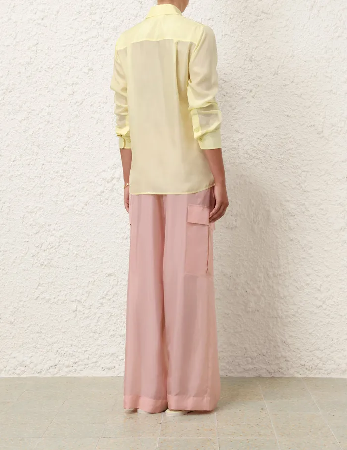 Women Zimmermann Clothing Halliday Manstyle Shirt Lemon
