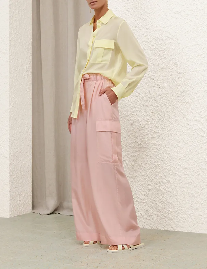 Women Zimmermann Clothing Halliday Manstyle Shirt Lemon