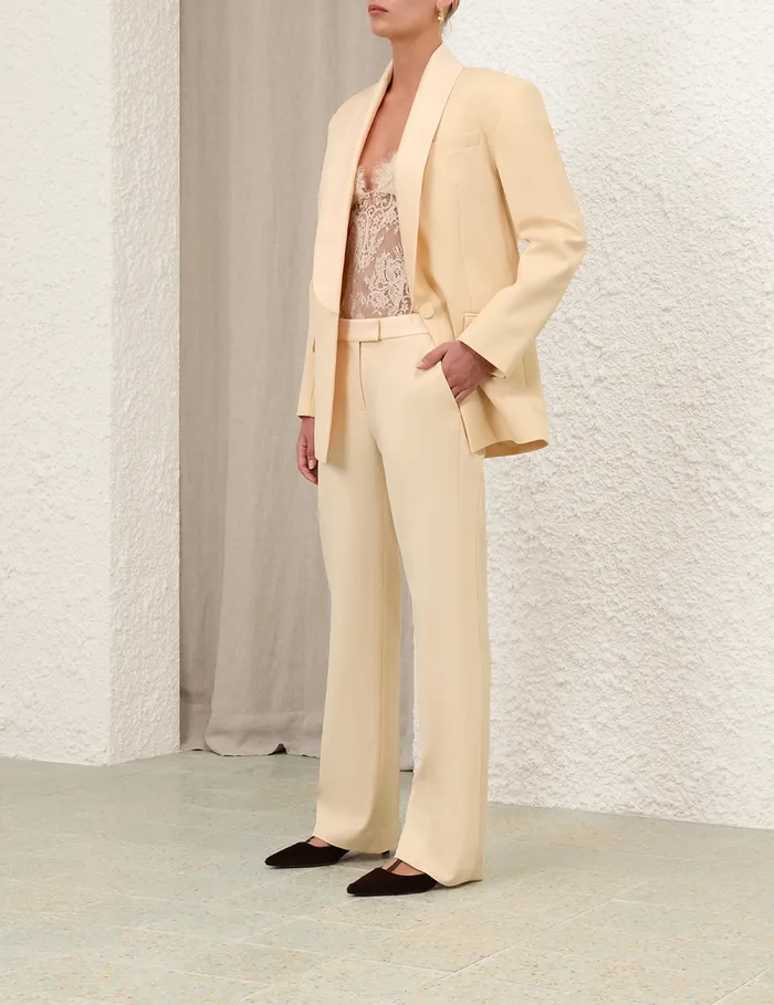 Women Zimmermann Clothing Illustration Straight Tux Pant Tea