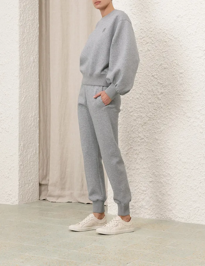 Women Zimmermann Clothing Illustration Track Pant Grey Marle