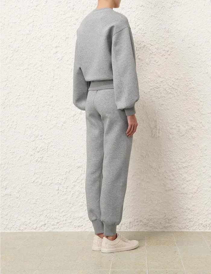 Women Zimmermann Clothing Illustration Track Pant Grey Marle