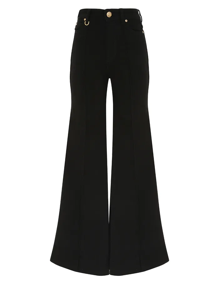 Women Zimmermann Clothing Illustration Wide Leg Jean Onyx