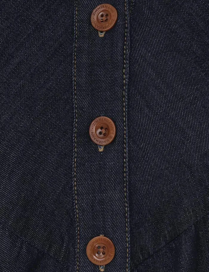 Women Zimmermann Denim Acacia Denim Shirt Dress Midnight