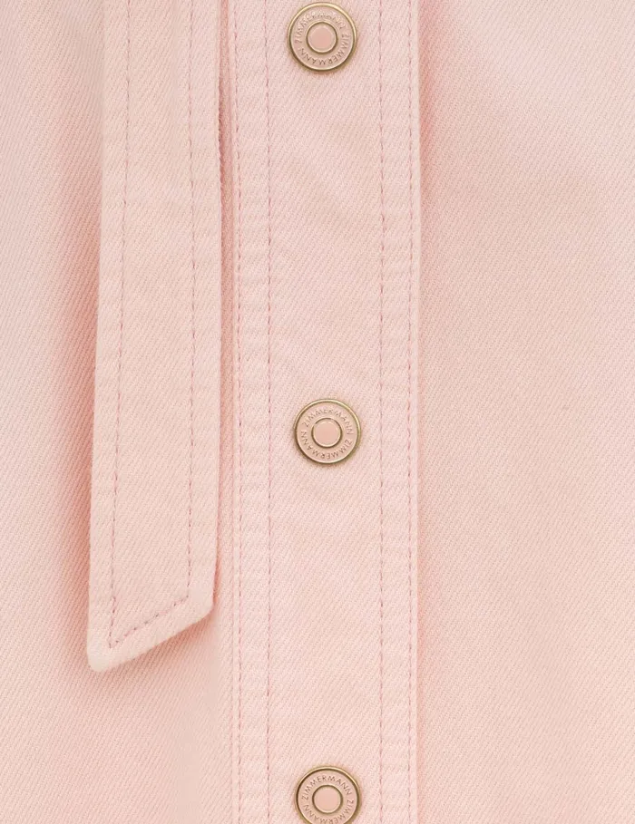 Women Zimmermann Denim Maxine ALine Denim Skirt Blush