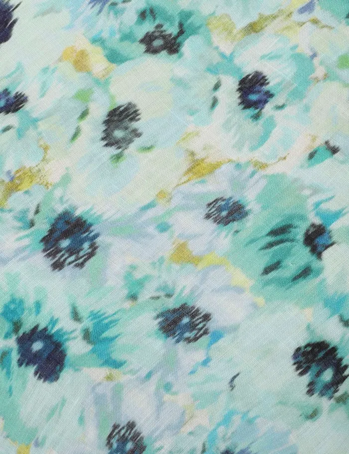 Women Zimmermann Dresses and Coverups Lightburst Bias Long Dress Aqua Floral