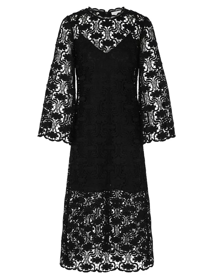 Women Zimmermann Dresses and Coverups Maxine Lace Midi Dress Black