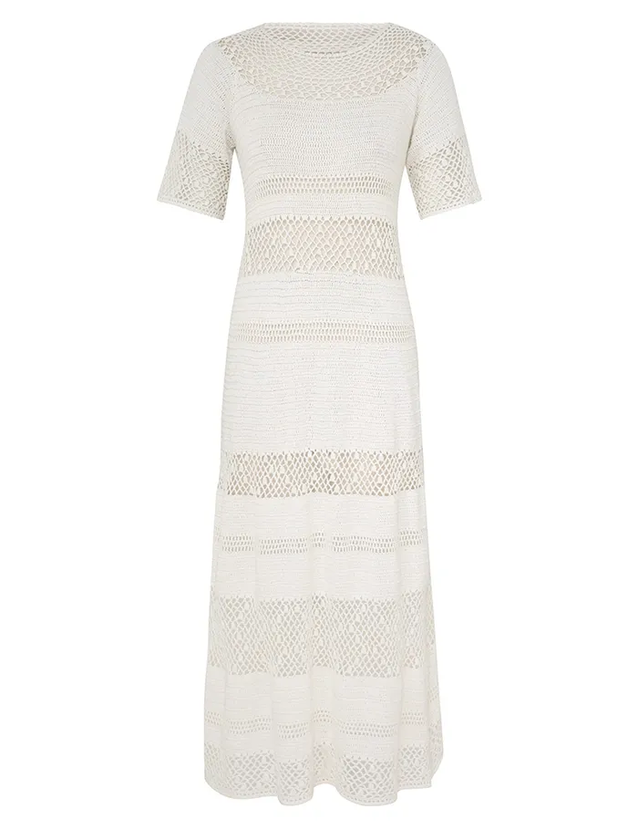 Women Zimmermann Dresses and Coverups Ottie Crochet Dress Ivory