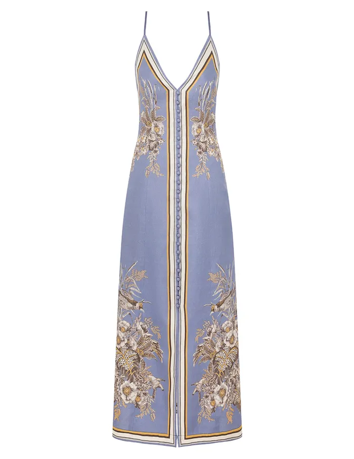 Women Zimmermann Dresses and Coverups Ottie Slip Dress Blue Floral