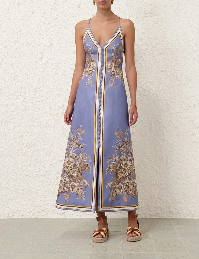 Women Zimmermann Dresses and Coverups Ottie Slip Dress Blue Floral