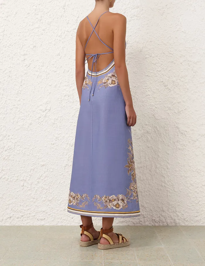 Women Zimmermann Dresses and Coverups Ottie Slip Dress Blue Floral