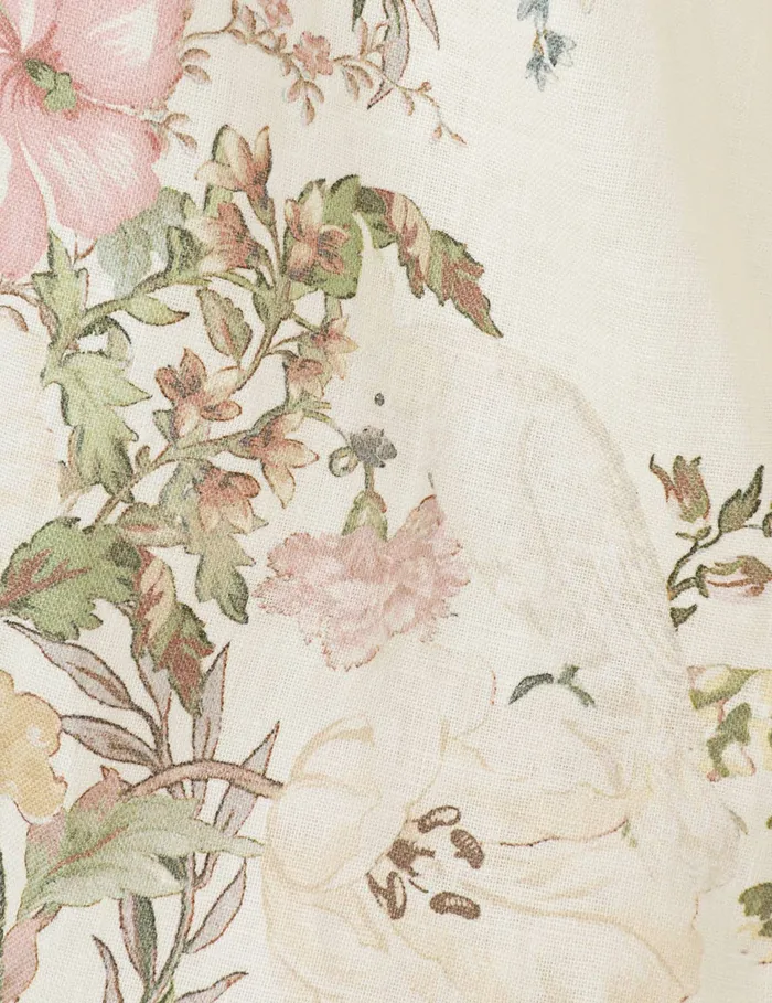 Women Zimmermann Dresses and Coverups Waverly Plunge Mini Dress Cream Floral
