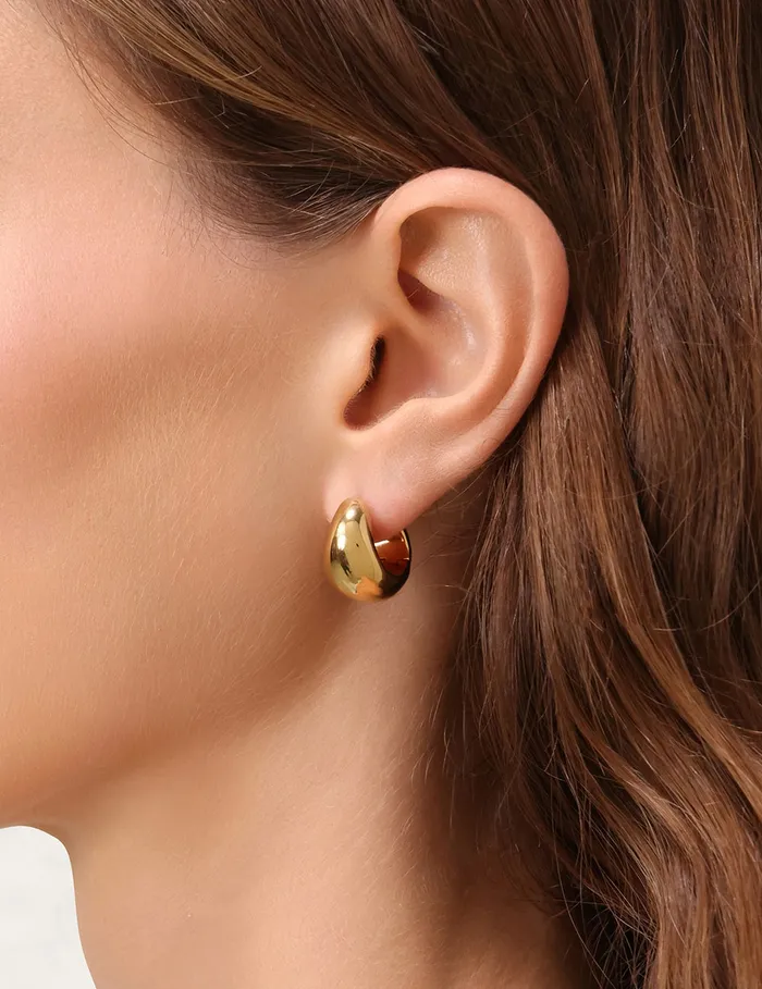 Women Zimmermann Earrings Flow Hoops Gold