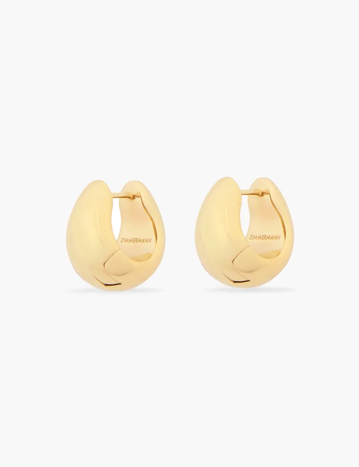 Women Zimmermann Earrings Flow Hoops Gold
