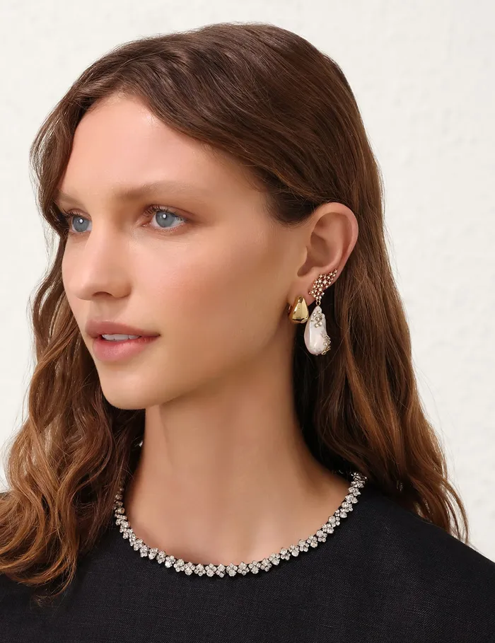 Women Zimmermann Earrings Flow Hoops Gold