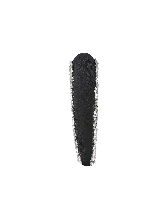 Women Zimmermann Hair Accessories Velvet Rhinestone Headband Black
